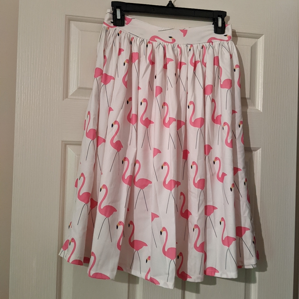 Flamingo skirt with side zip